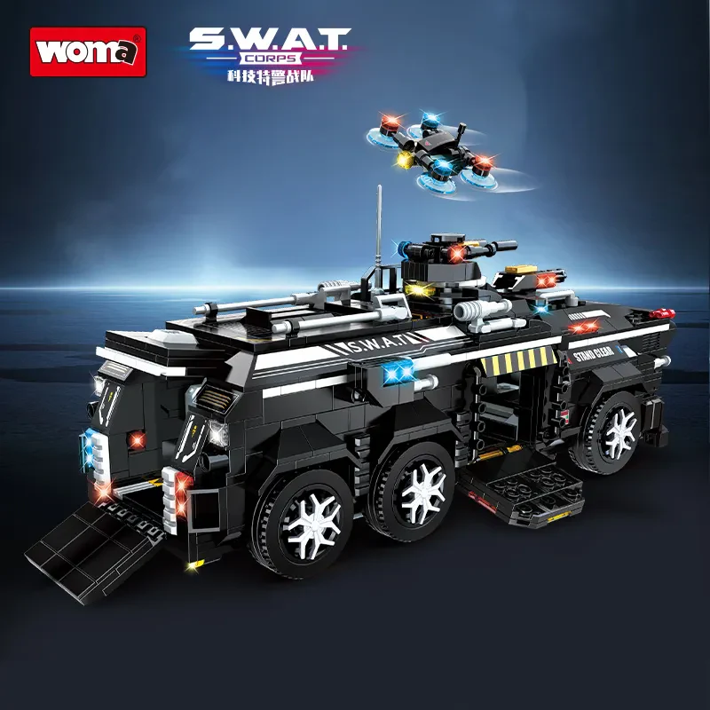 WOMA TOY C5020 SWAT Taşıyıcı Yükleyici Araba Blok Seti