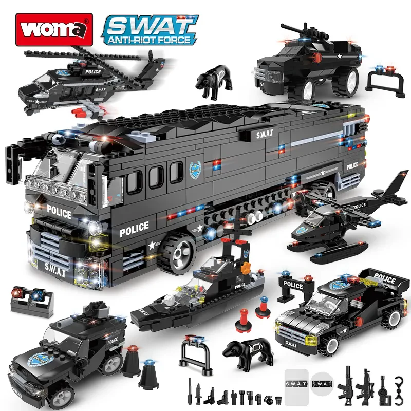 WOMA TOY SWAT Mobil Savaş Otobüsü – Askeri Yapı Bloğu Seti WOMA TOYS c0547 SWAT