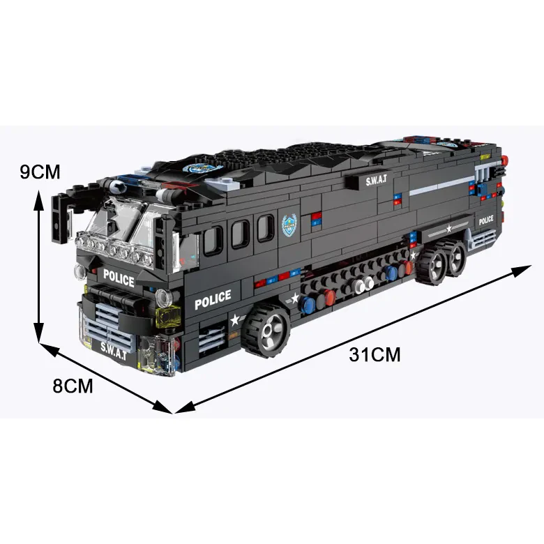 WOMA TOY SWAT Mobil Savaş Otobüsü – Askeri Yapı Bloğu Seti WOMA TOYS c0547 SWAT