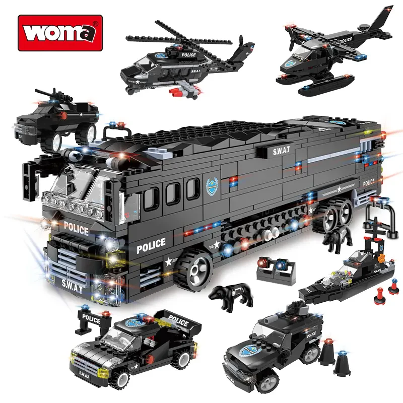 WOMA TOY SWAT Mobil Savaş Otobüsü – Askeri Yapı Bloğu Seti WOMA TOYS c0547 SWAT