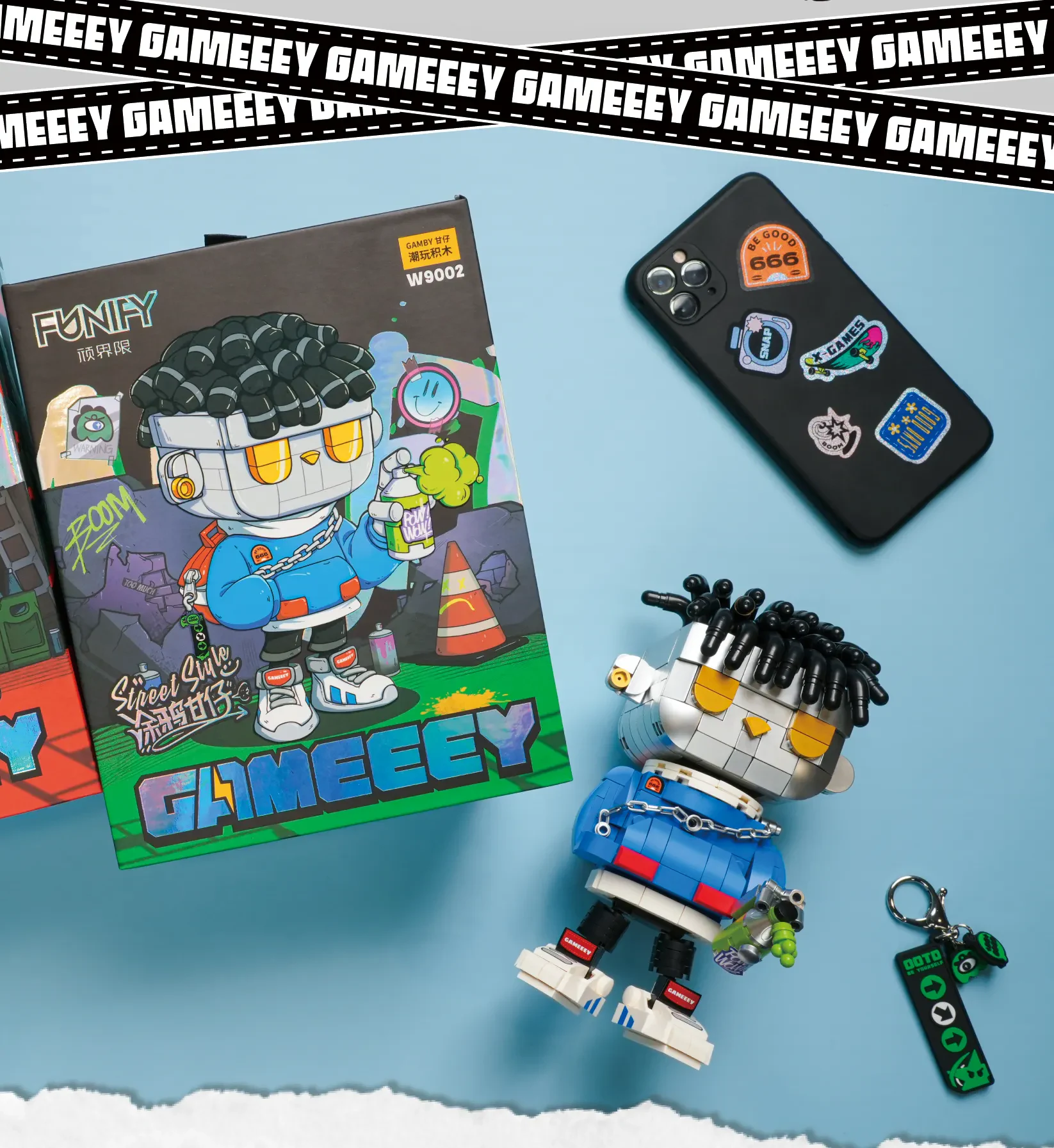 WOMA TOY W9002 FUNIFY Öğrenci Grafiti Figürleri Yapı Blokları Seti