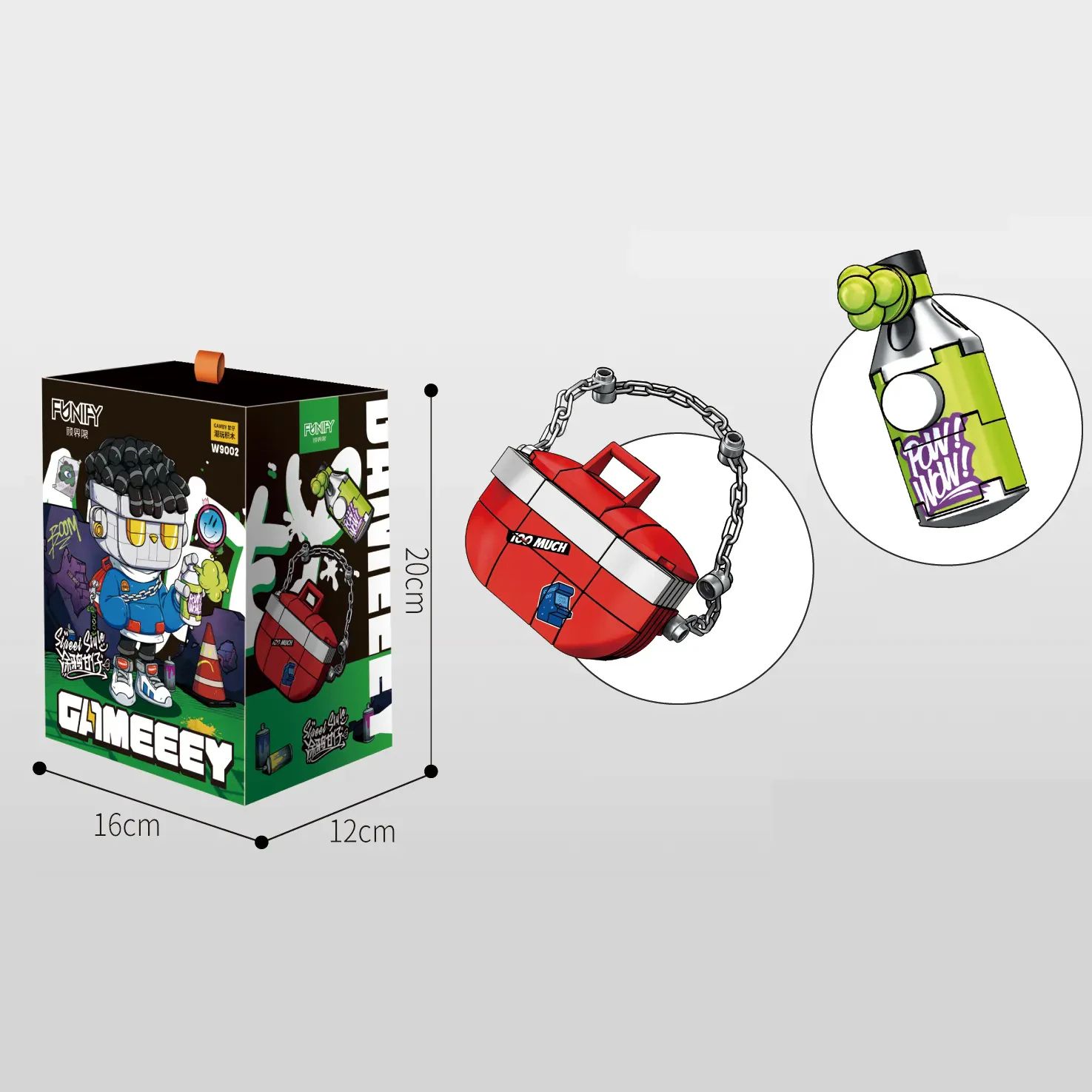 WOMA TOY W9002 FUNIFY Öğrenci Grafiti Figürleri Yapı Blokları Seti