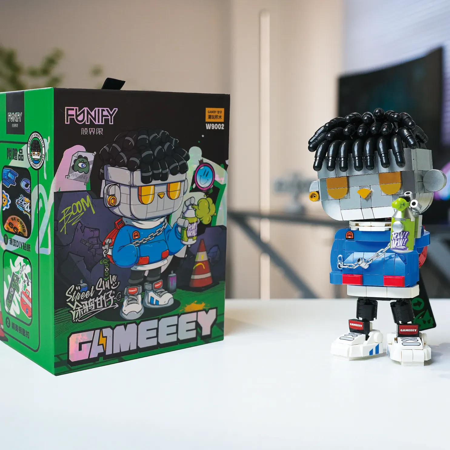 WOMA TOY W9002 FUNIFY Öğrenci Grafiti Figürleri Yapı Blokları Seti