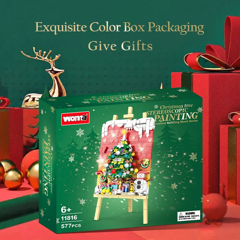 Woma Toys 11816 Noel Advent Tuğla Blok Seti – Çocuklar için Montajlı Oyuncaklar