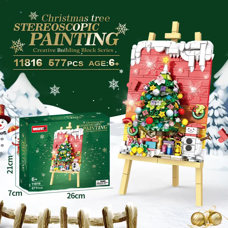 Woma Toys 11816 Noel Advent Tuğla Blok Seti – Çocuklar için Montajlı Oyuncaklar