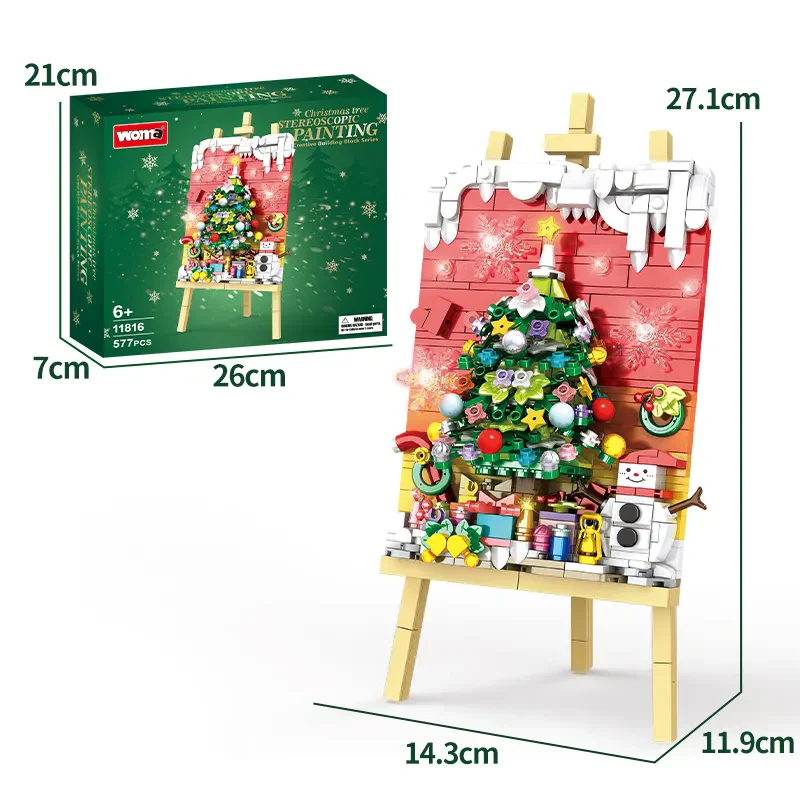 Woma Toys 11816 Noel Advent Tuğla Blok Seti – Çocuklar için Montajlı Oyuncaklar