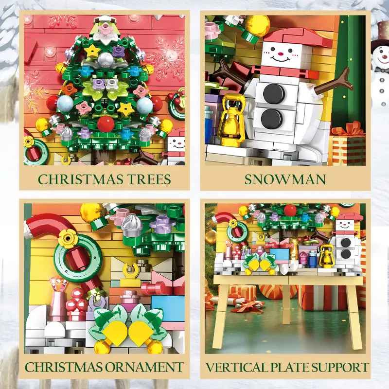 Woma Toys 11816 Noel Advent Tuğla Blok Seti – Çocuklar için Montajlı Oyuncaklar