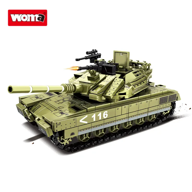 WOMA TOYS C0116 OEM ODM 2WW Askeri Tank Modeli Montaj Oyuncağı