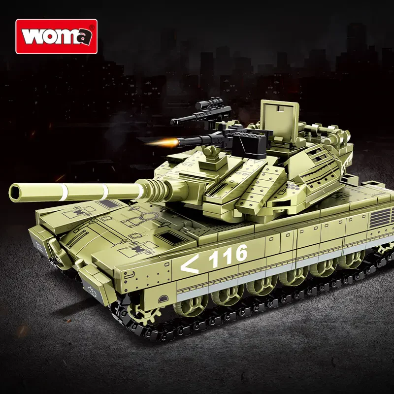 WOMA TOYS C0116 OEM ODM 2WW Askeri Tank Modeli Montaj Oyuncağı