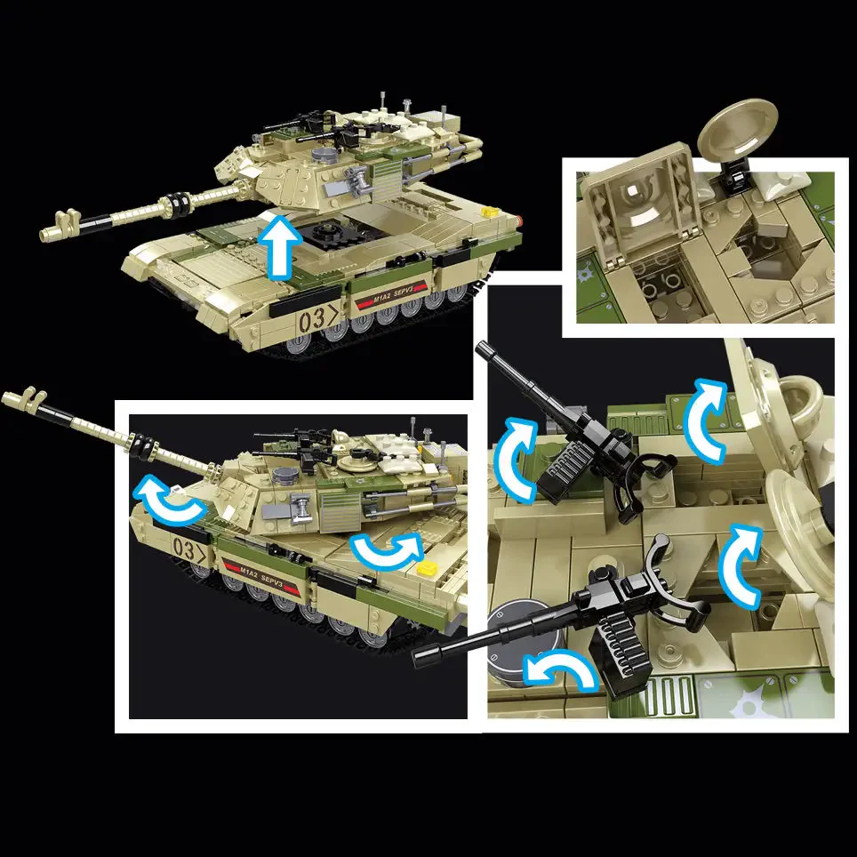 WOMA TOYS C0125 İkinci Dünya Savaşı M1R2 Tank Modeli