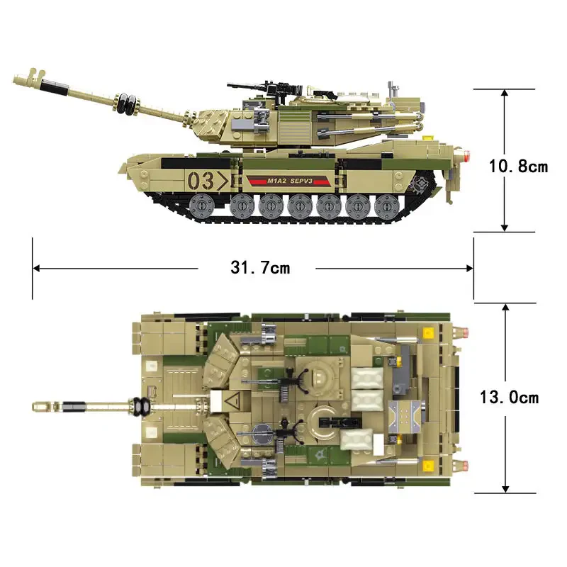 WOMA TOYS C0125 İkinci Dünya Savaşı M1R2 Tank Modeli