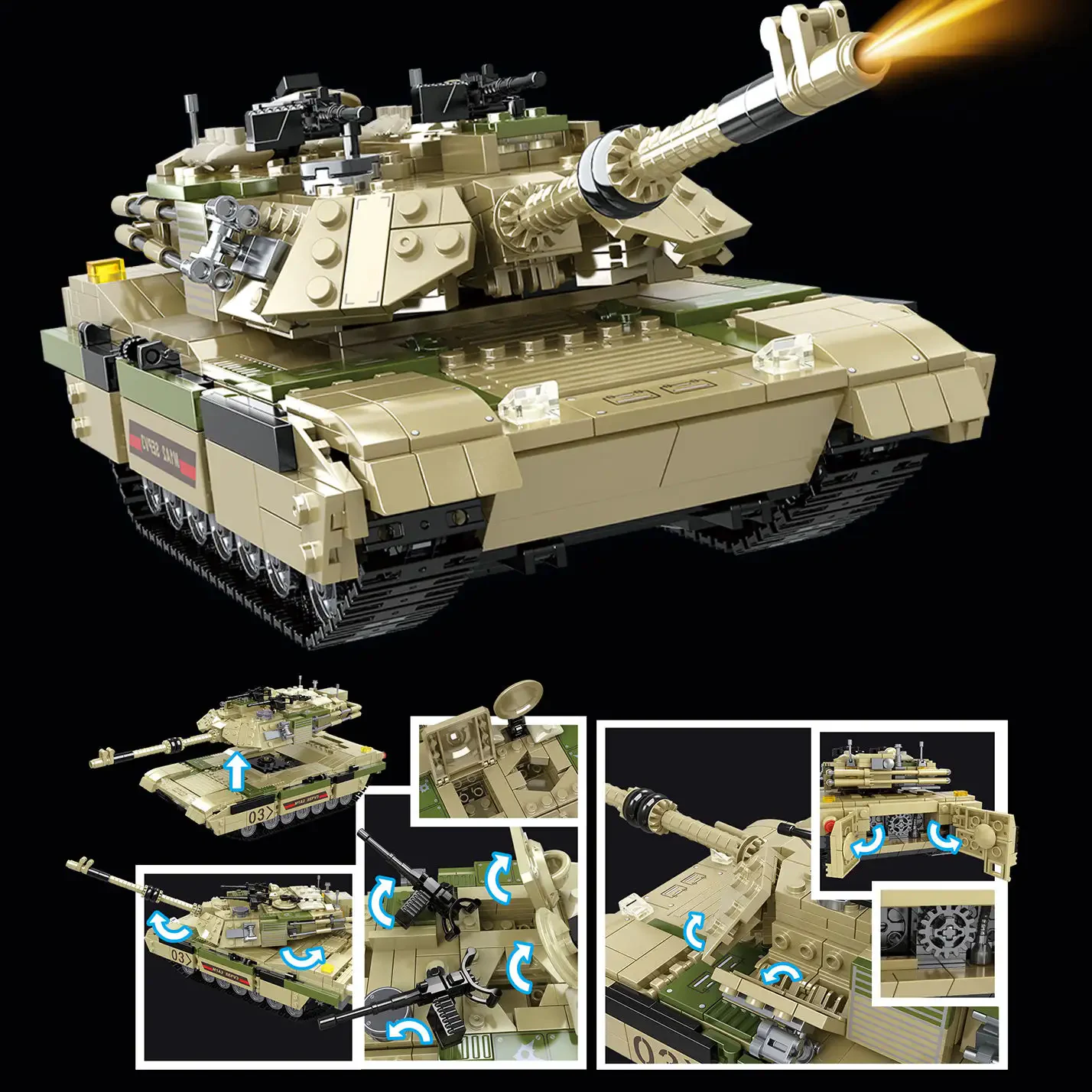 WOMA TOYS C0125 İkinci Dünya Savaşı M1R2 Tank Modeli
