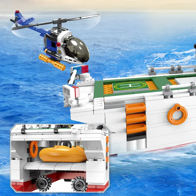 WOMA TOYS C0134 Askeri Savaş Filosu Bot, Gemi, Uçak ve Savaş Gemisi Yapı Bloğu Seti