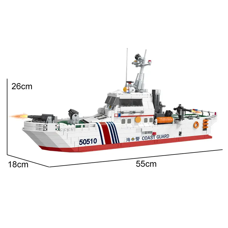 WOMA TOYS C0134 Askeri Savaş Filosu Bot, Gemi, Uçak ve Savaş Gemisi Yapı Bloğu Seti
