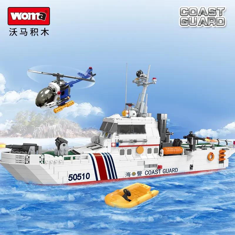 WOMA TOYS C0134 Askeri Savaş Filosu Bot, Gemi, Uçak ve Savaş Gemisi Yapı Bloğu Seti