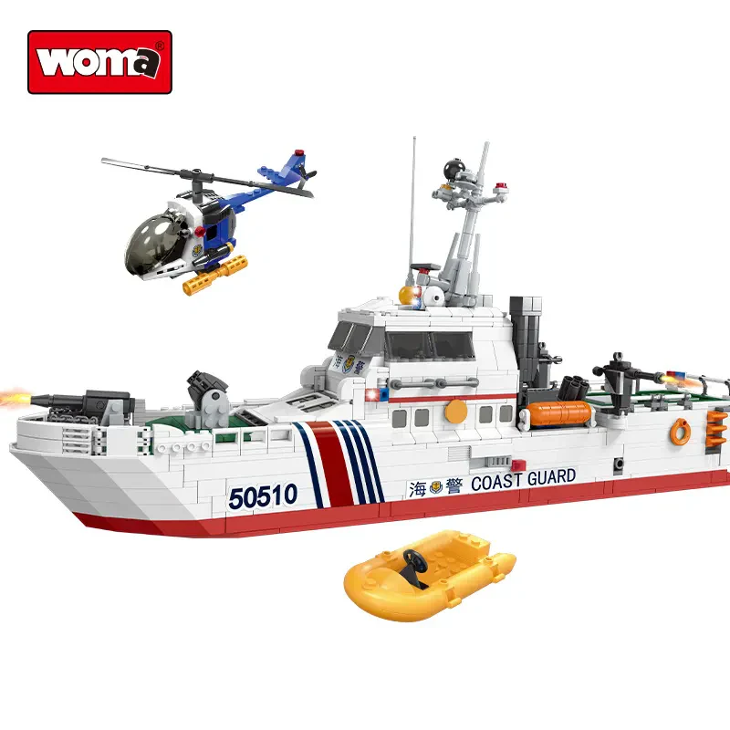 WOMA TOYS C0134 Askeri Savaş Filosu Bot, Gemi, Uçak ve Savaş Gemisi Yapı Bloğu Seti