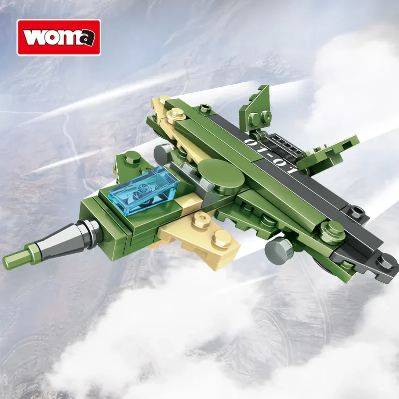WOMA TOYS C0147 Güçlü Askeri Güç 8 in 1 Küçük Yapı Blokları Oyuncak Seti