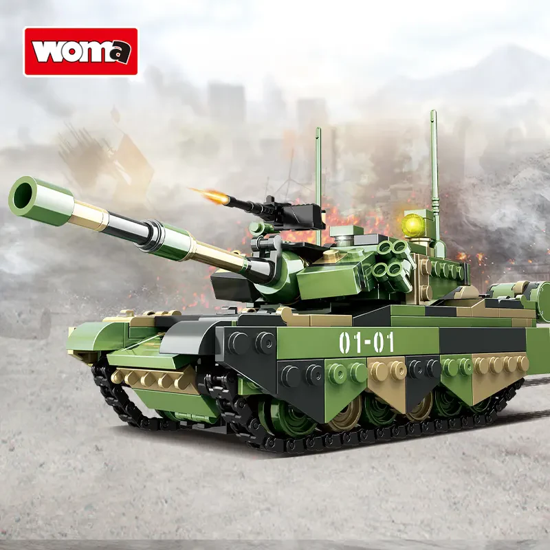 WOMA TOYS C0147 Güçlü Askeri Güç 8 in 1 Küçük Yapı Blokları Oyuncak Seti