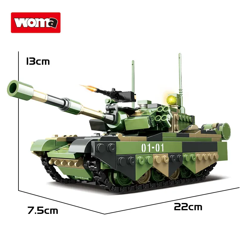 WOMA TOYS C0147 Güçlü Askeri Güç 8 in 1 Küçük Yapı Blokları Oyuncak Seti