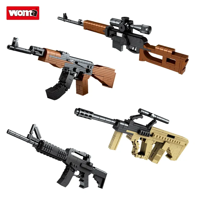 WOMA TOYS C0169 4’ü 1 Arada II. Dünya Savaşı Silahları Yapı Seti