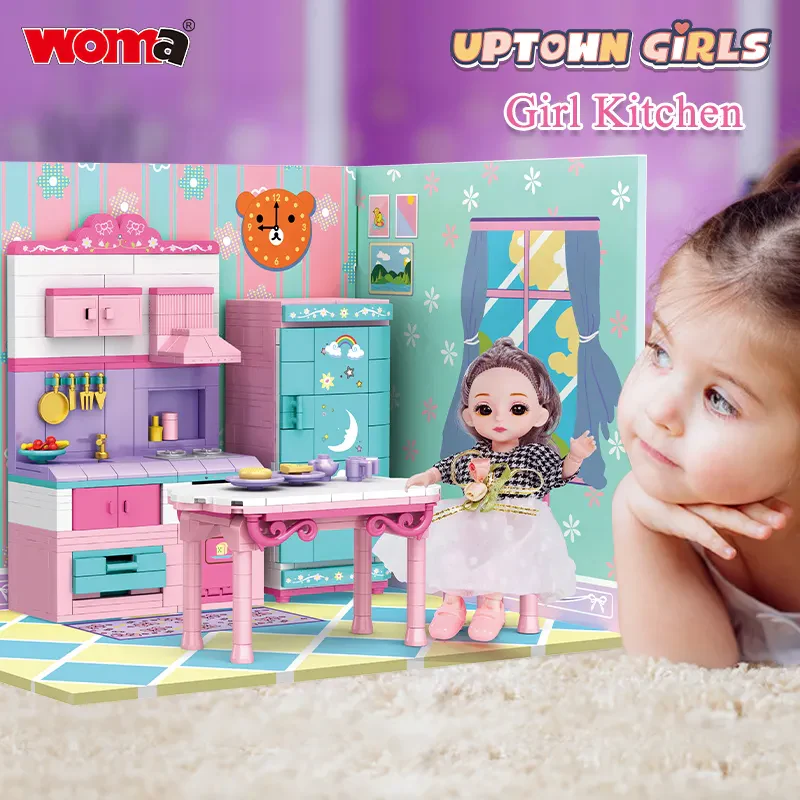 WOMA TOYS C0239 Yeni Tasarım Kız Mutfak Buzdolabı Oyun Seti