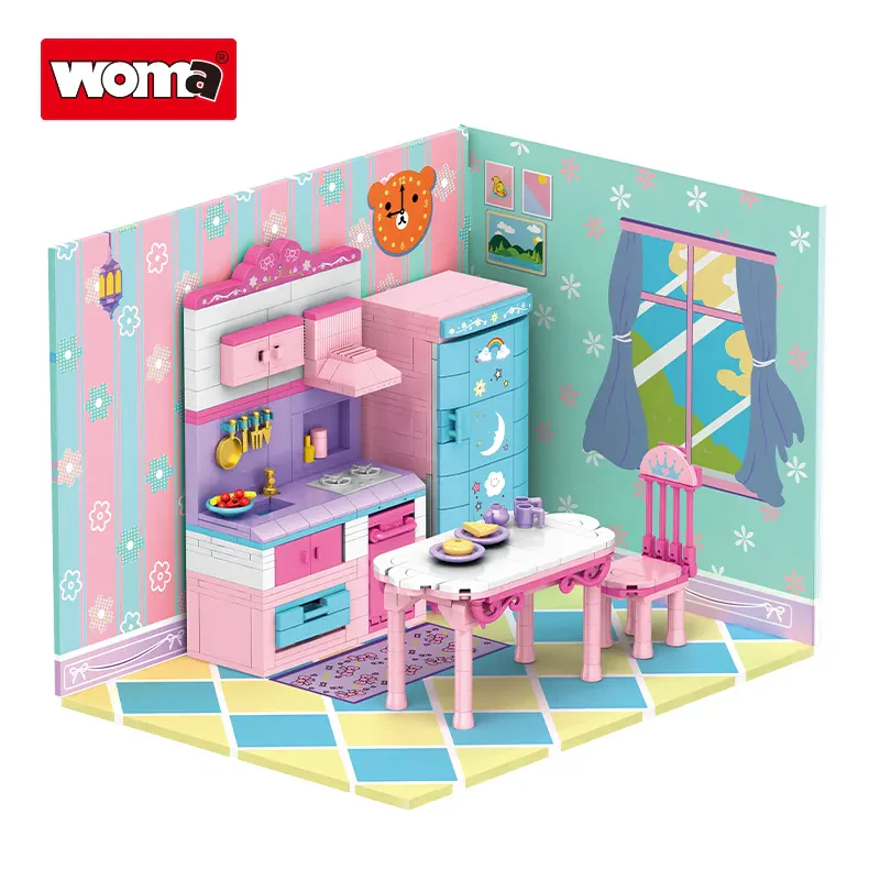 WOMA TOYS C0239 Yeni Tasarım Kız Mutfak Buzdolabı Oyun Seti