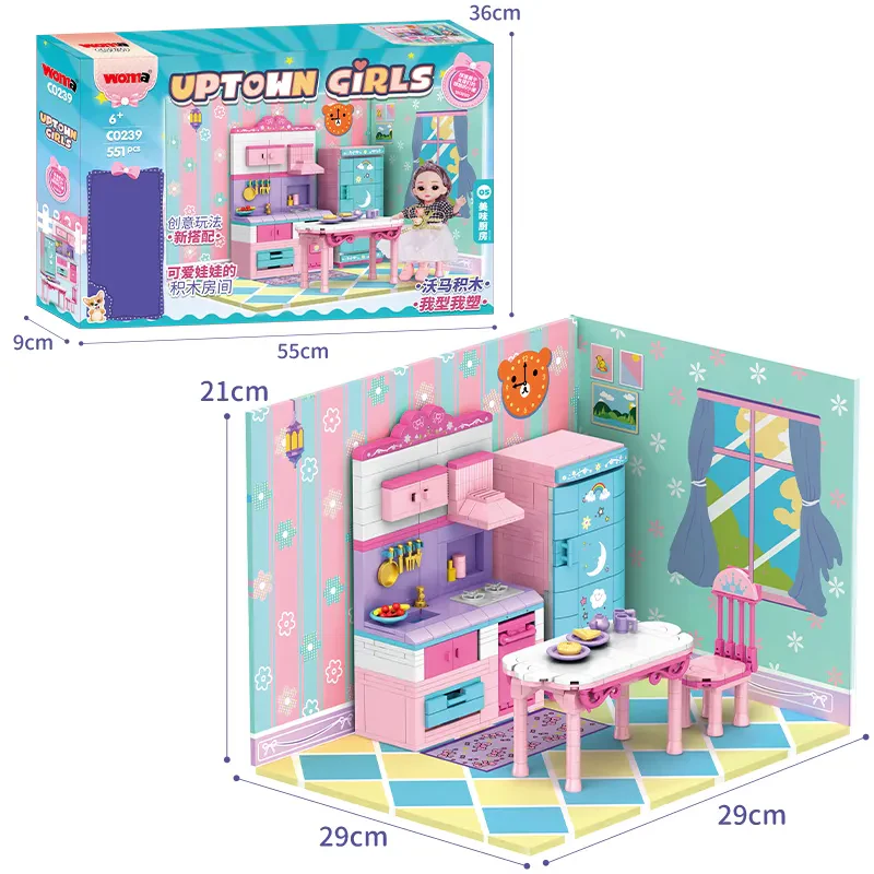 WOMA TOYS C0239 Yeni Tasarım Kız Mutfak Buzdolabı Oyun Seti