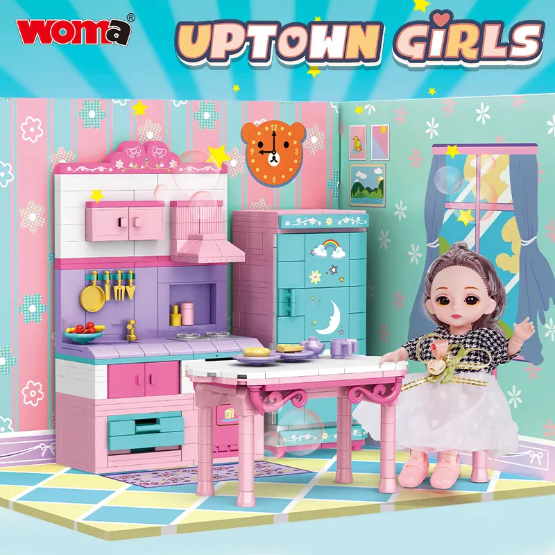 WOMA TOYS C0239 Yeni Tasarım Kız Mutfak Buzdolabı Oyun Seti