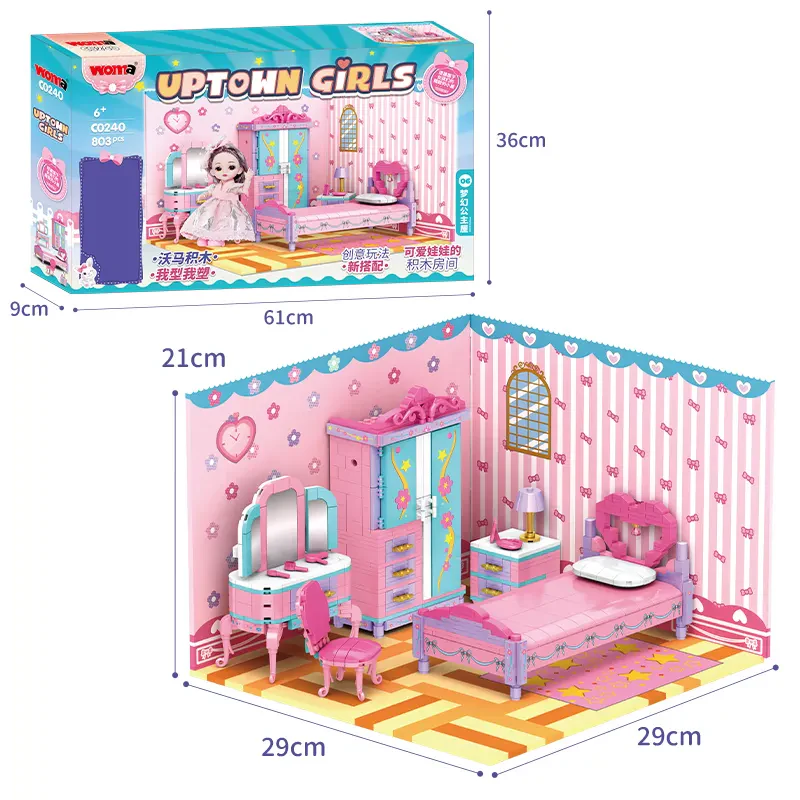 WOMA TOYS C0240: Çocuk Oyun Evi ve Yapı Blok Seti
