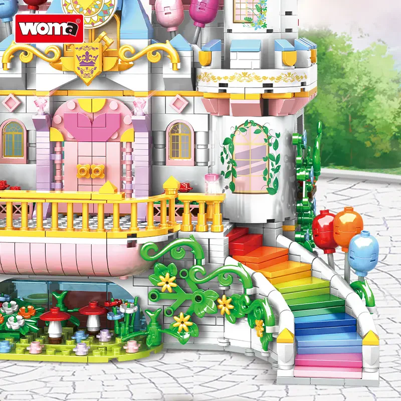 WOMA TOYS C0243 Prenses Ülkesi Büyük Şato Yapı Blokları