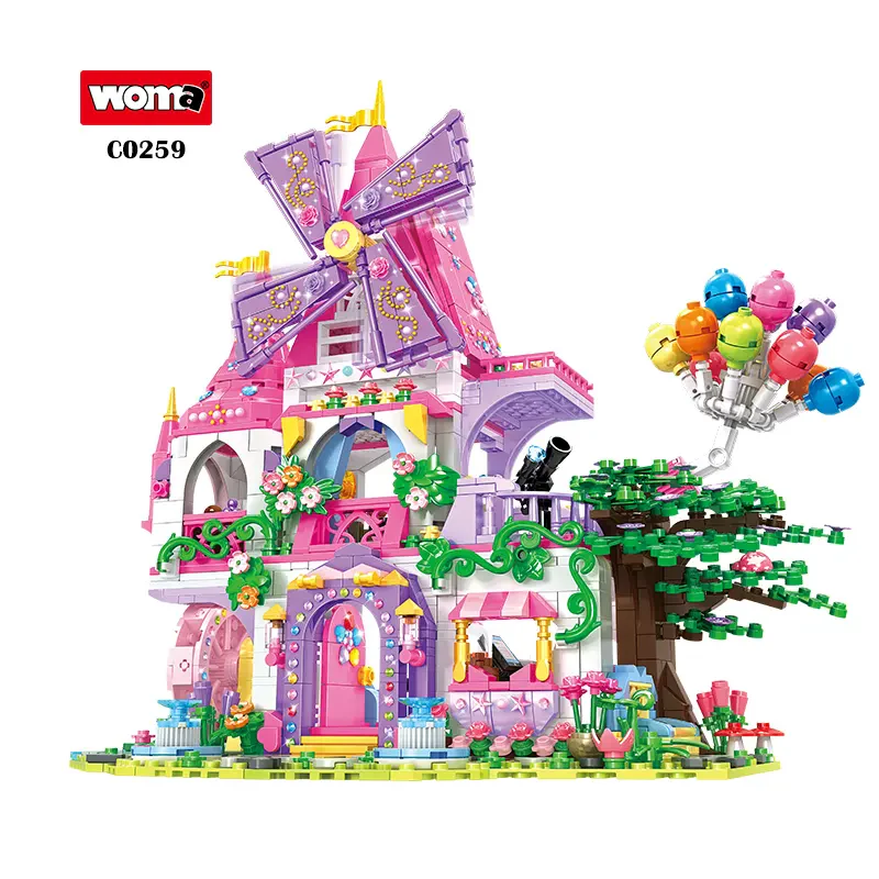 WOMA TOYS C0259 1209 Parça DIY Restoran İnşaat Seti
