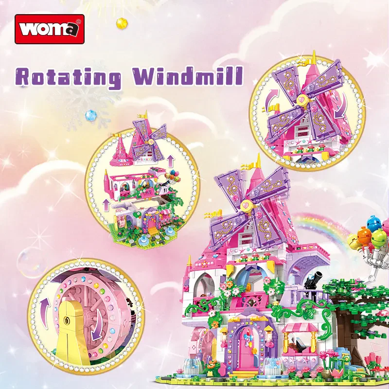 WOMA TOYS C0259 1209 Parça DIY Restoran İnşaat Seti