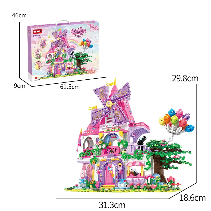 WOMA TOYS C0259 1209 Parça DIY Restoran İnşaat Seti