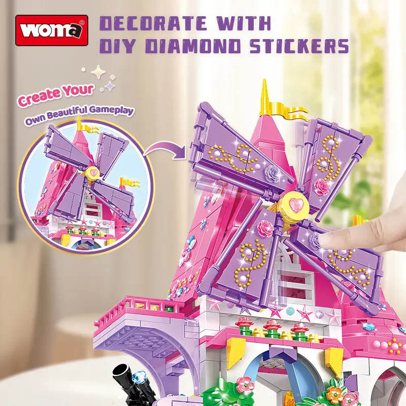 WOMA TOYS C0259 1209 Parça DIY Restoran İnşaat Seti