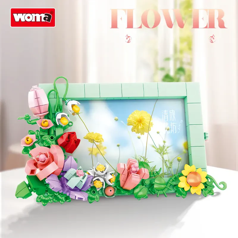 Woma Toys C0285 336 Parça Plastik ABS Çiçek Fotoğraf Çerçevesi Seti