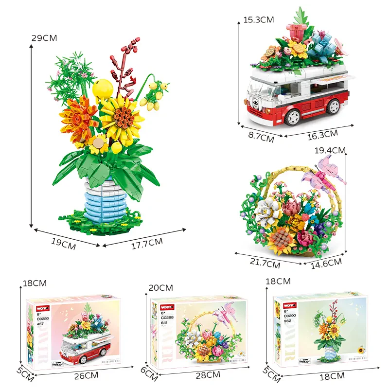 Woma Toys C0286 OEM ODM Çiçekli Otobüs Araba Oyuncağı
