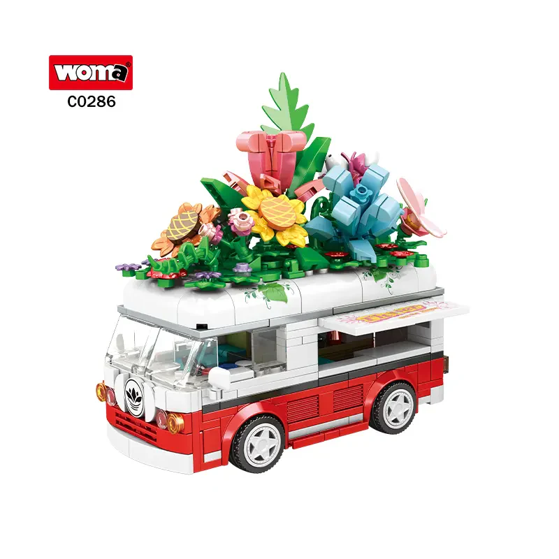 Woma Toys C0286 OEM ODM Çiçekli Otobüs Araba Oyuncağı