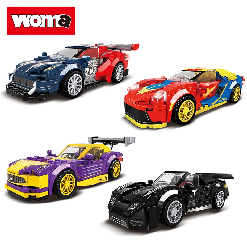 WOMA TOYS C0313 4’ü 1 Arada Yarış Aracı Modeli 800 Parça Yapı Blokları Seti