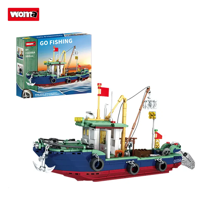 WOMA TOYS C0356A 582 Parça Balıkçı Botu Seti