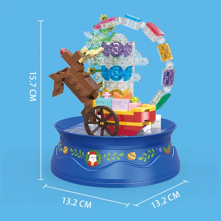 WOMA TOYS C0372 Ren Geyiği Müzik Kutusu Yapı Blok Seti