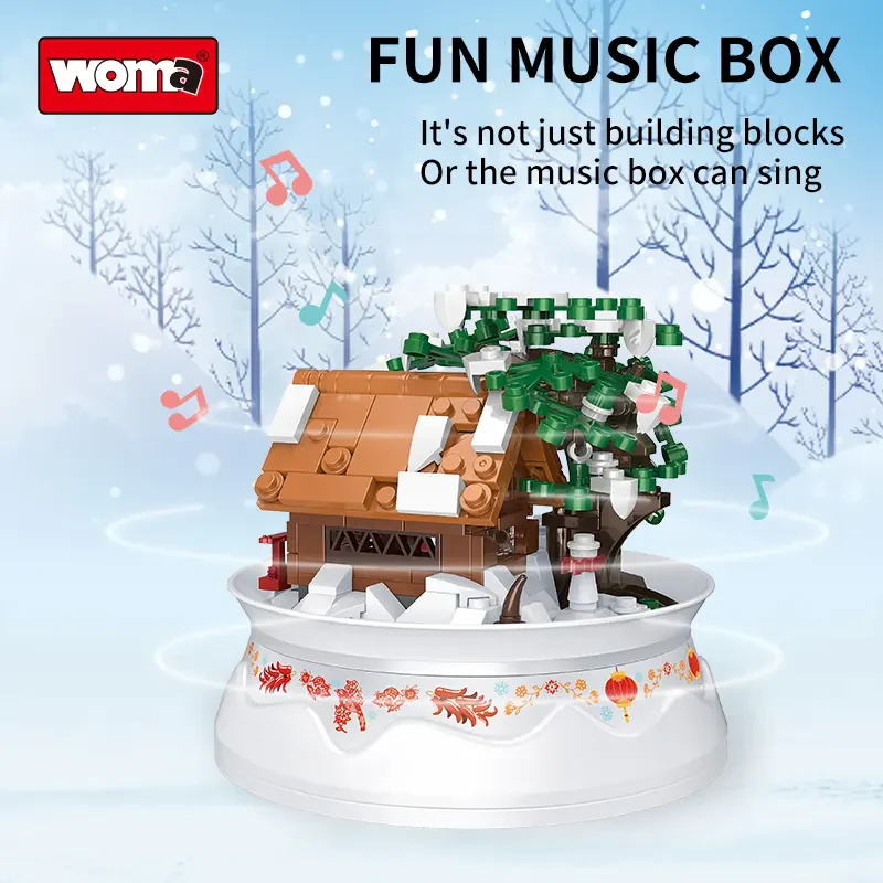 Woma Toys C0375 Plastik Müzik Kutusu Bulmaca Oyunları Yapı Bloğu Seti