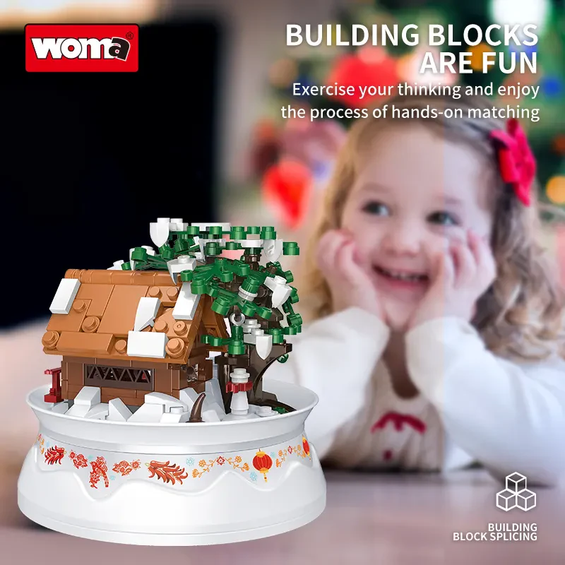 Woma Toys C0375 Plastik Müzik Kutusu Bulmaca Oyunları Yapı Bloğu Seti