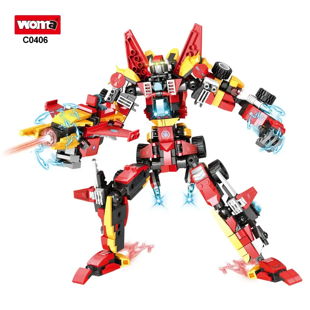WOMA TOYS C0406 – Dönüşen Robot Kamyon Araba Modeli Yapı Blokları