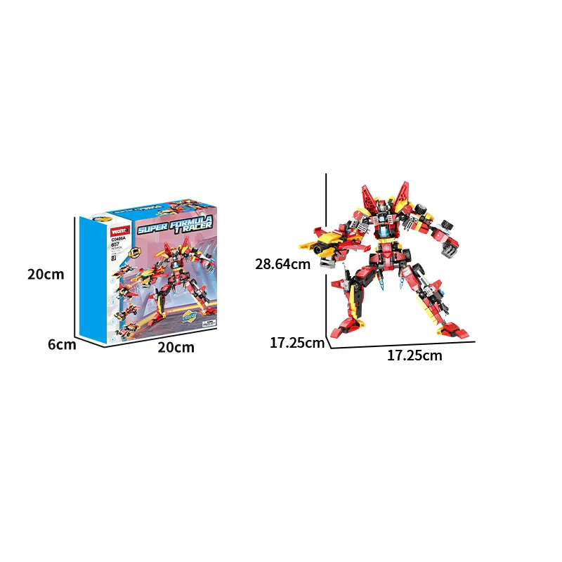 WOMA TOYS C0406 – Dönüşen Robot Kamyon Araba Modeli Yapı Blokları
