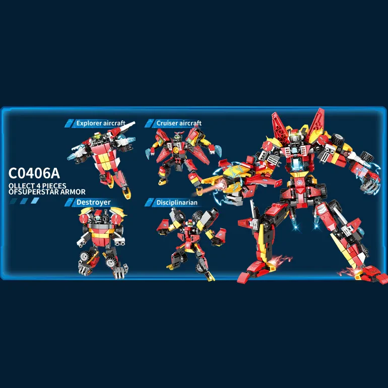 WOMA TOYS C0406 – Dönüşen Robot Kamyon Araba Modeli Yapı Blokları