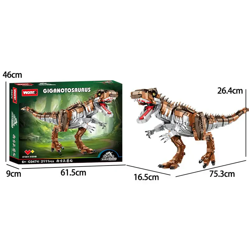 WOMA TOYS C0474 T-Rex Dinozor Blok Seti