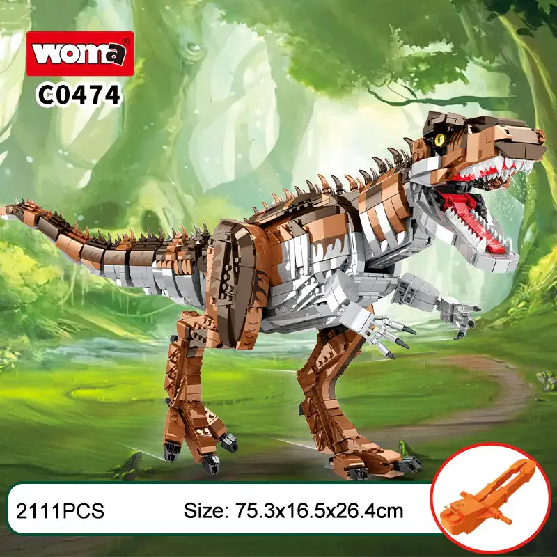 WOMA TOYS C0474 T-Rex Dinozor Blok Seti