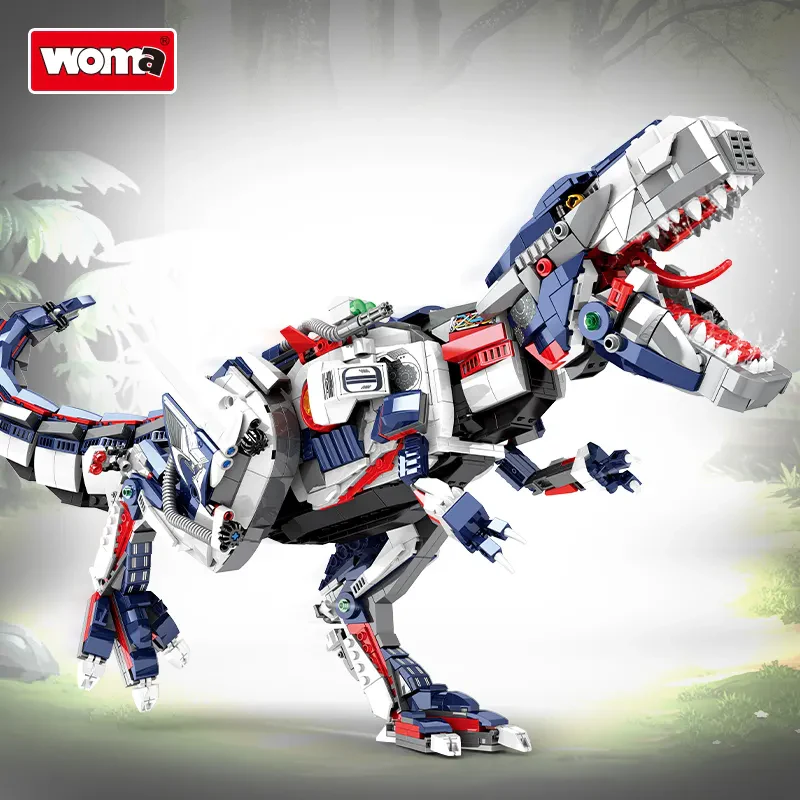WOMA TOYS C0475 – Dinozor Mekanik Yapı Blokları Seti (Çocuklar ve Yetişkinler için STEM Oyuncak)