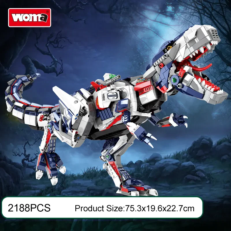 WOMA TOYS C0475 – Dinozor Mekanik Yapı Blokları Seti (Çocuklar ve Yetişkinler için STEM Oyuncak)
