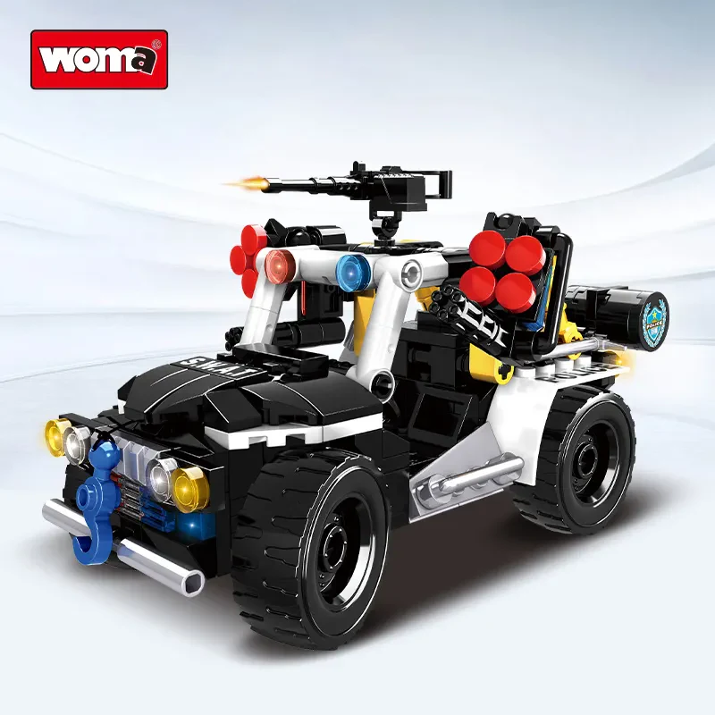 WOMA TOYS C0573 SWAT Polis Arabası Plastik Yapı Blokları